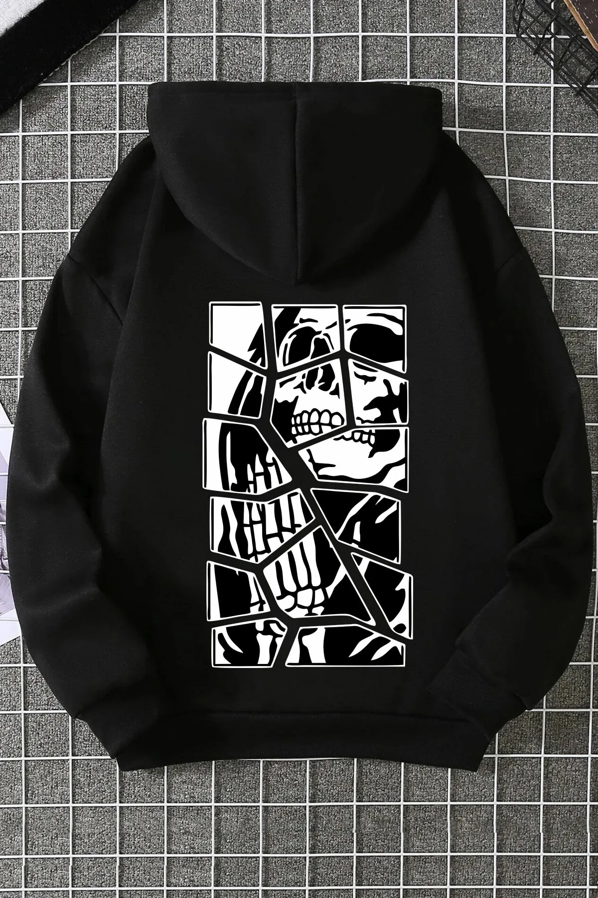 trendypassion  Unisex-Sweatshirt aus Baumwolle mit Schädelriss