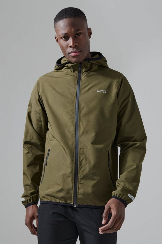 Man Active Windbreaker mit Trichterkragen