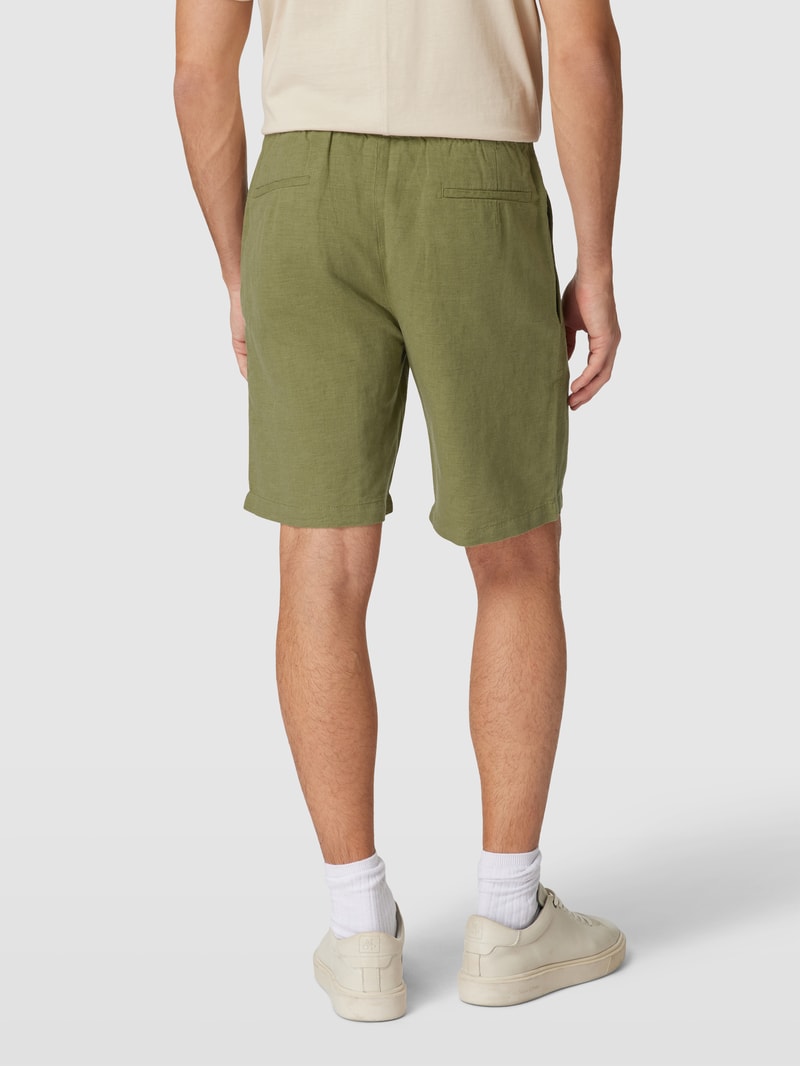 Shorts mit Bundfalten Modell 'alfonso' in khaki