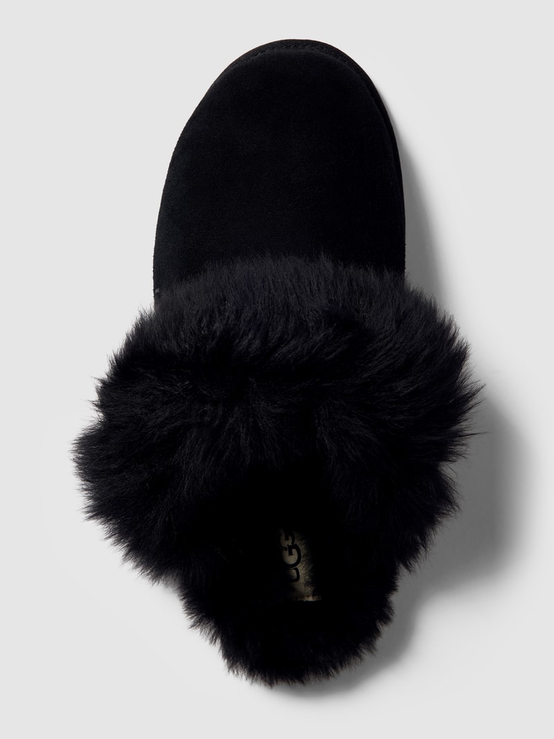 Hausschuhe mit Kunstfell Modell 'SCUFF SIS' in schwarz