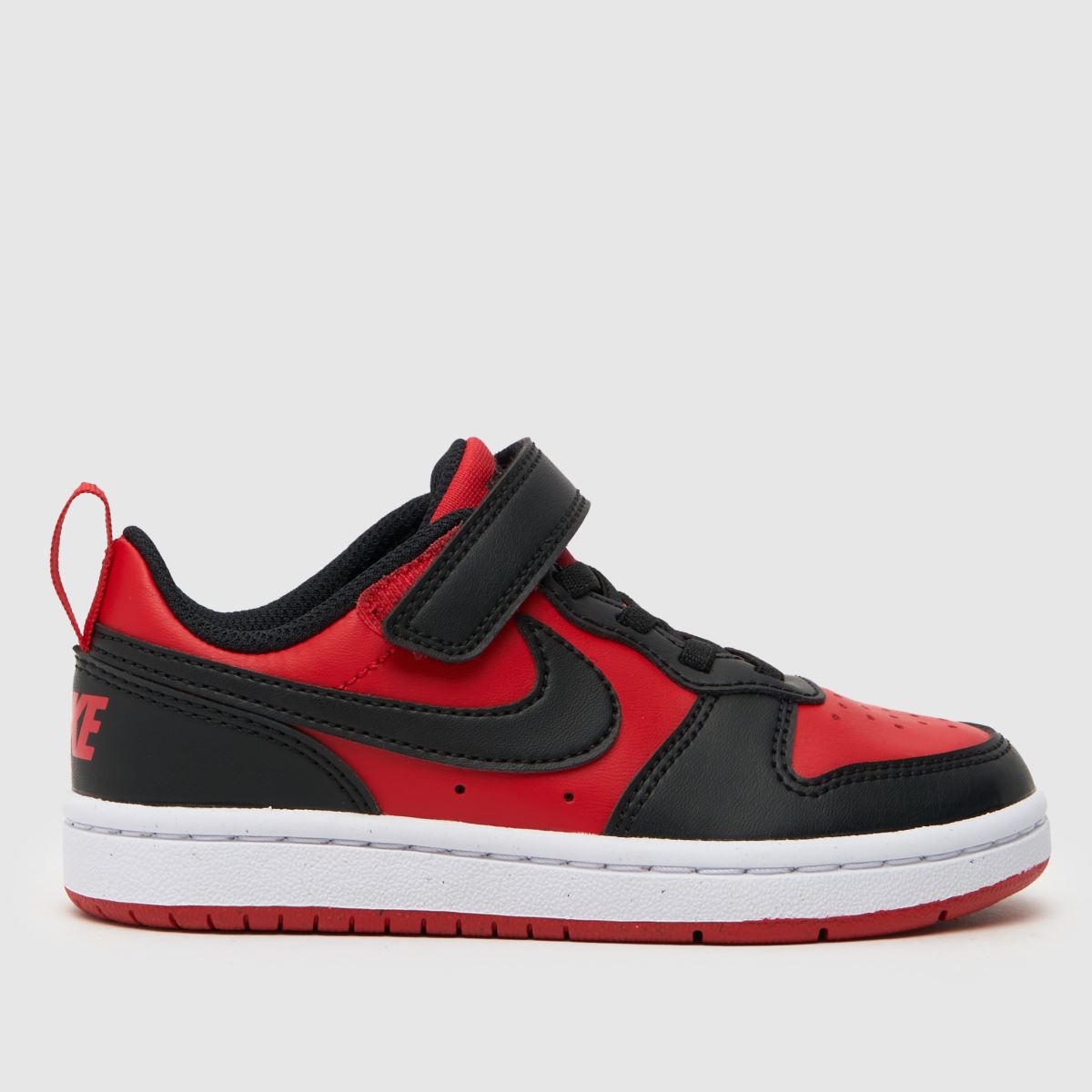 Nike svarta & röda Court Borough Low pojkar junior träningsskor