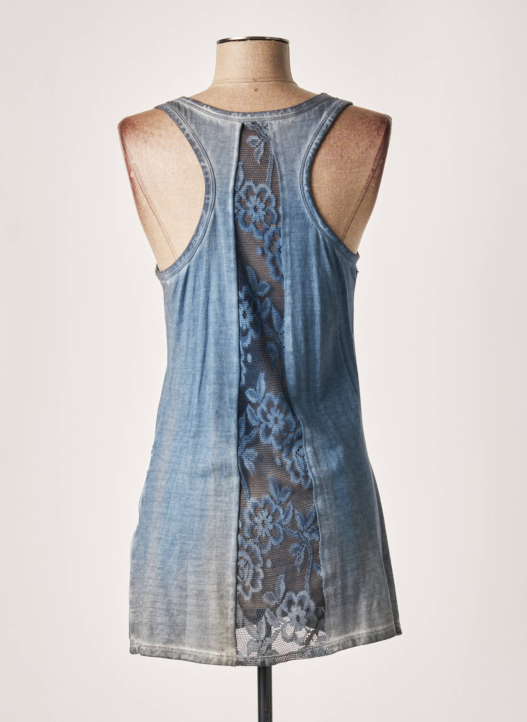 Lauren Vidal Tuniquesansmanche Femme couleur bleu