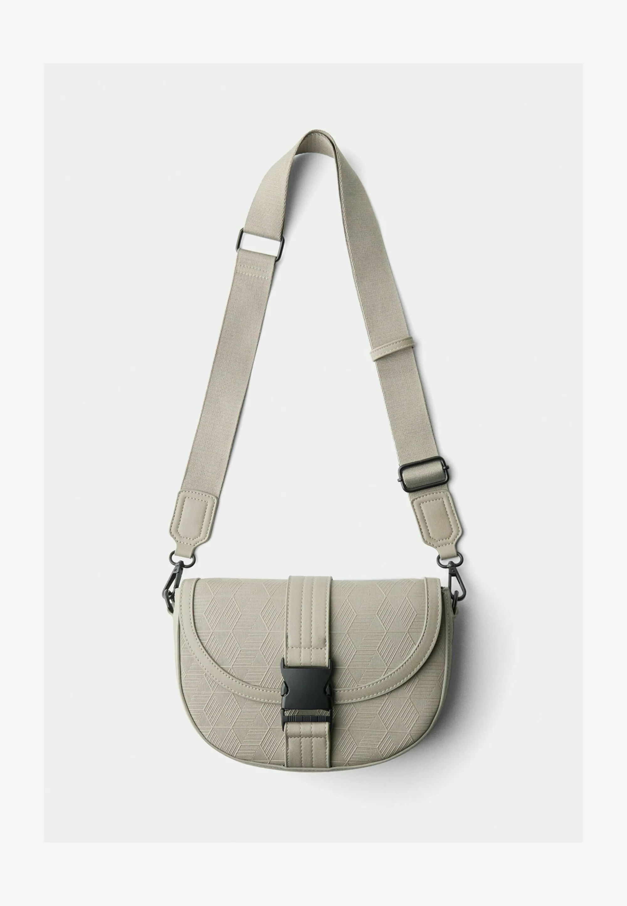 Bershka TEXTURIZADO CON PLACA - Bolso de hombro