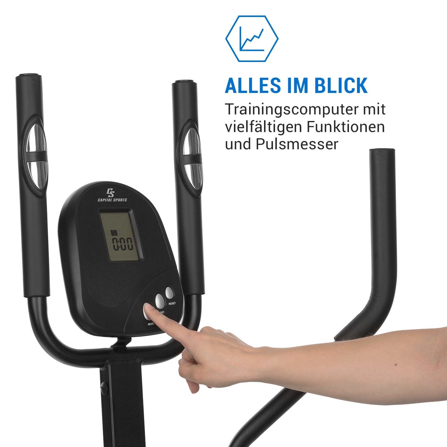 Capital Sports Heimtrainer Orbit Pro (Trainingscomputer mit LCD-Display)