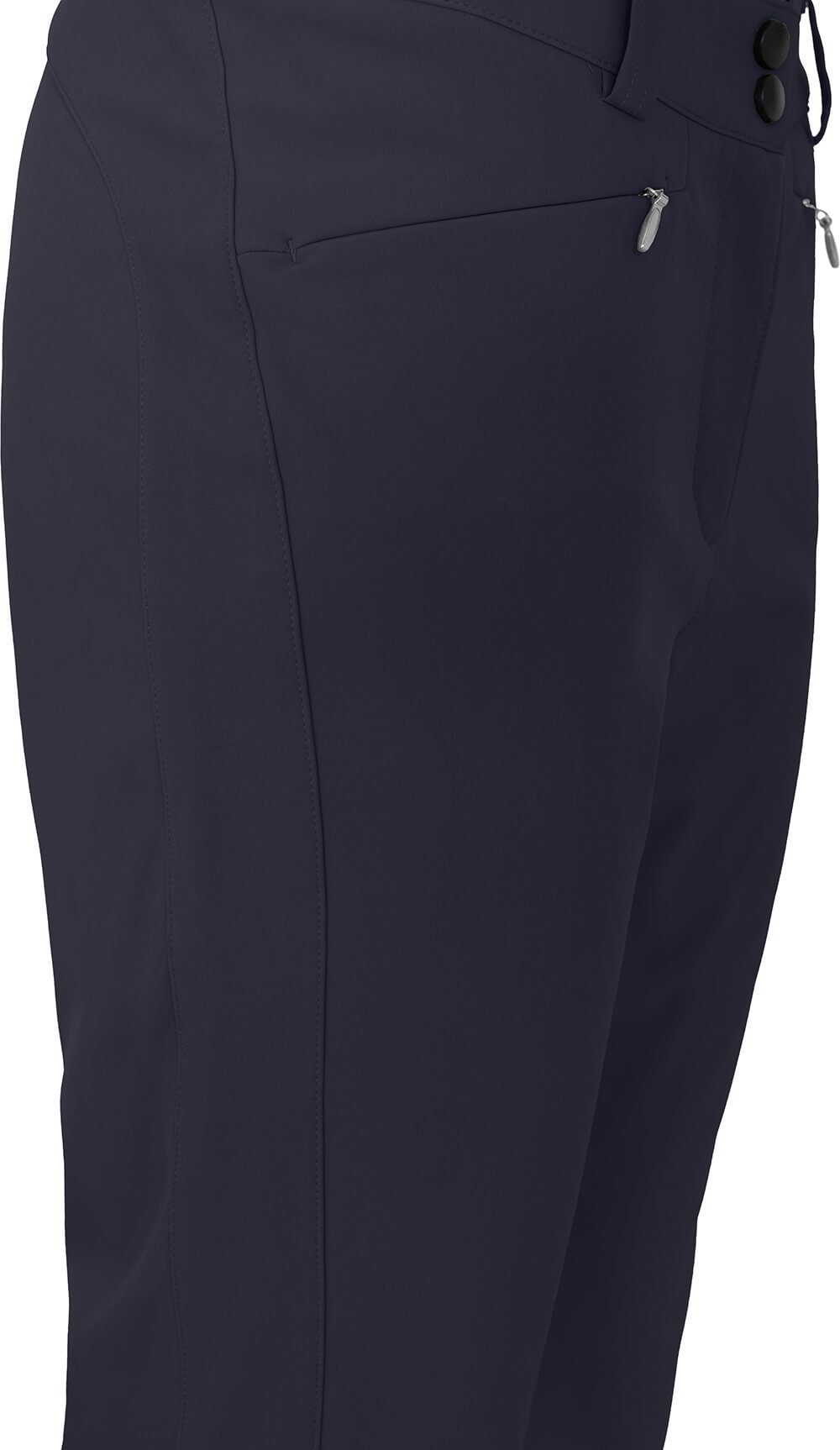 Bergson Skihose SAIMAA Damen Softshell Skihose, winddicht, elastisch, Normalgrößen, Nacht blau
