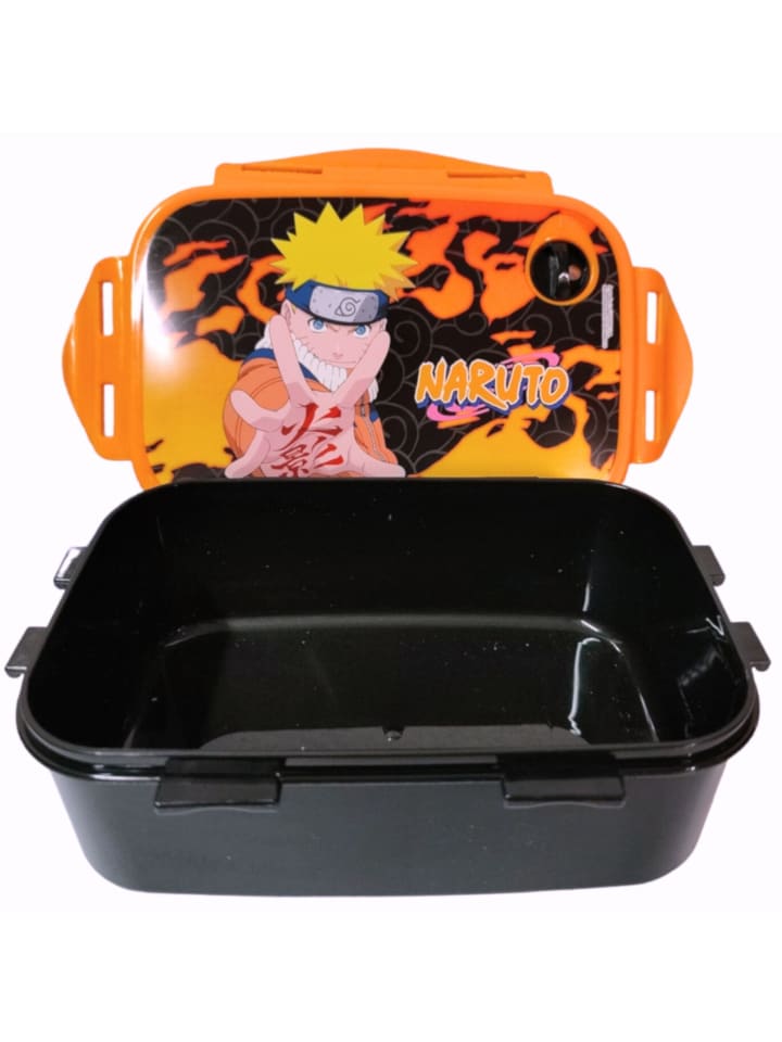 Naruto 2er Set: Brotdose   Alu-Trinkflasche Naruto Shippuden in Schwarz günstig kaufen 5,5