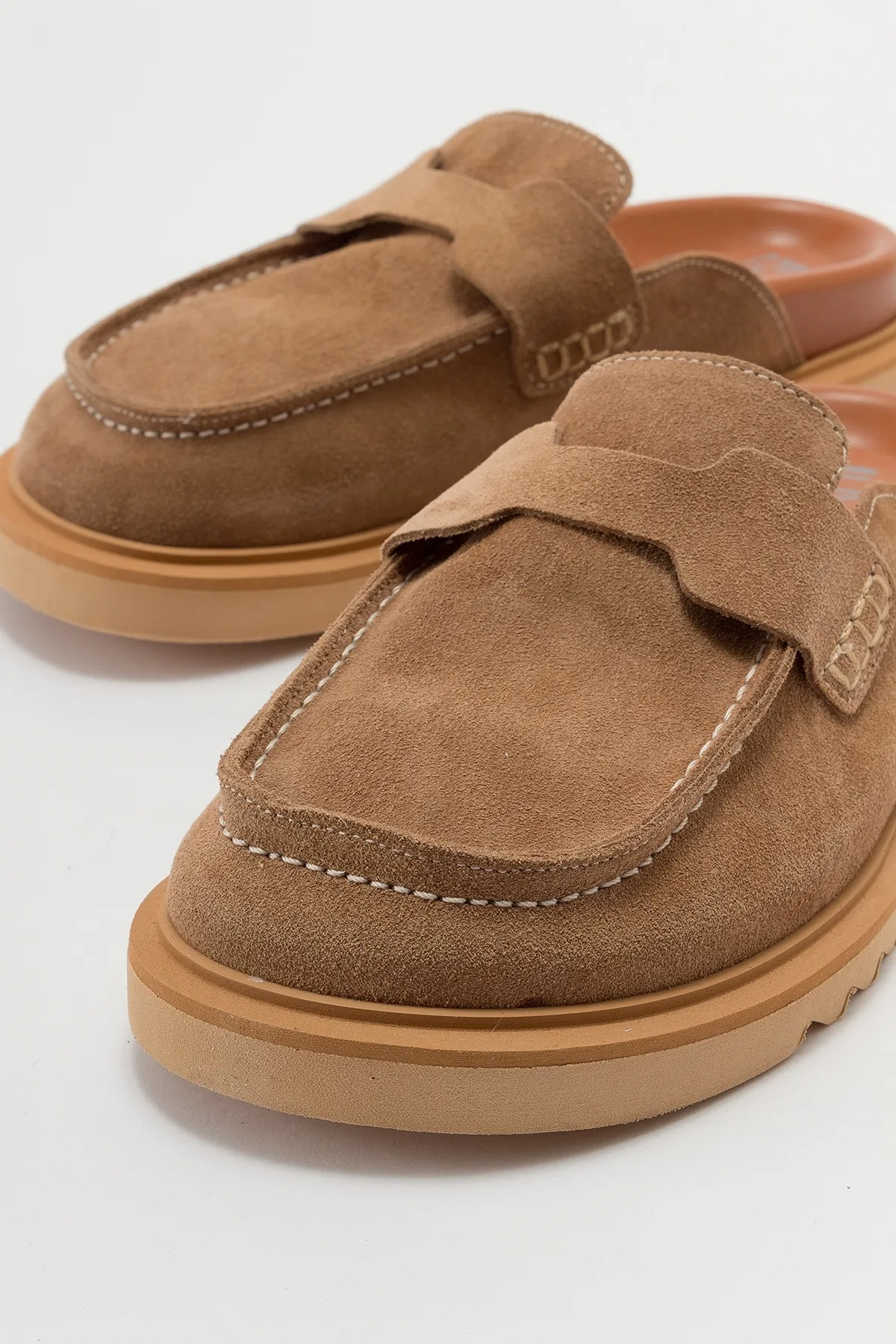 LuviShoes  LAVEN Boden-Wildleder-Damenhausschuhe aus echtem Leder
