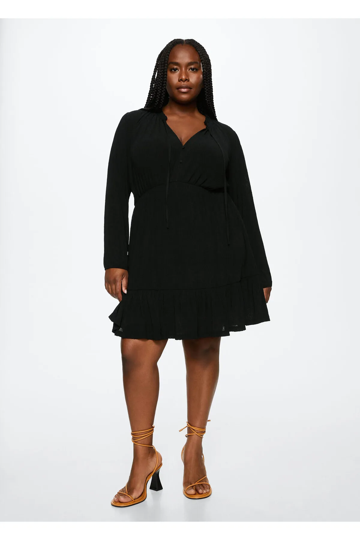 MANGO  Schwarzes Damenkleid 37085814