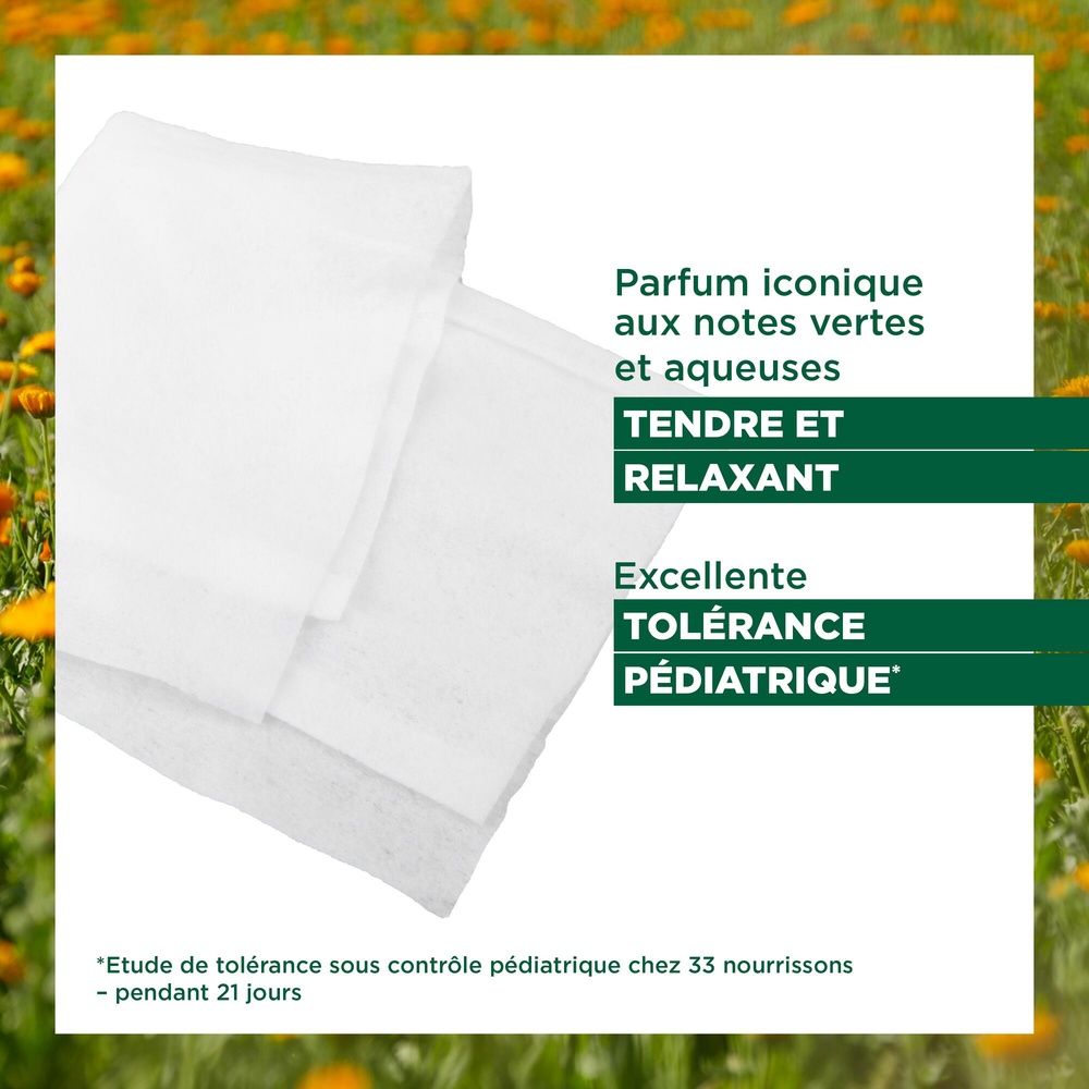 Klorane Bébé Lingettes nettoyantes épaisses 25 u nités Lingettes nettoyantes
