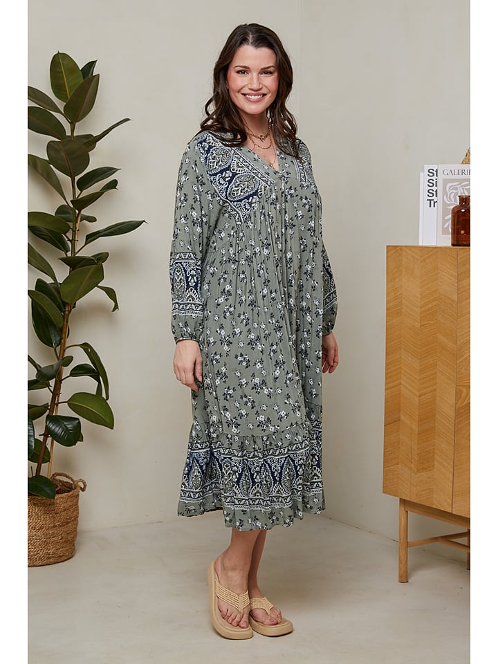 Curvy Lady Kleid in Khaki günstig kaufen