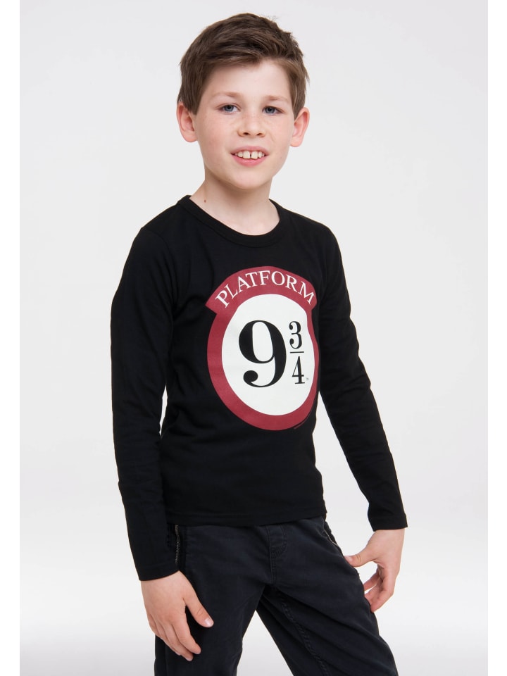 Logoshirt Kinder-Langarmshirt Harry Potter in schwarz günstig kaufen