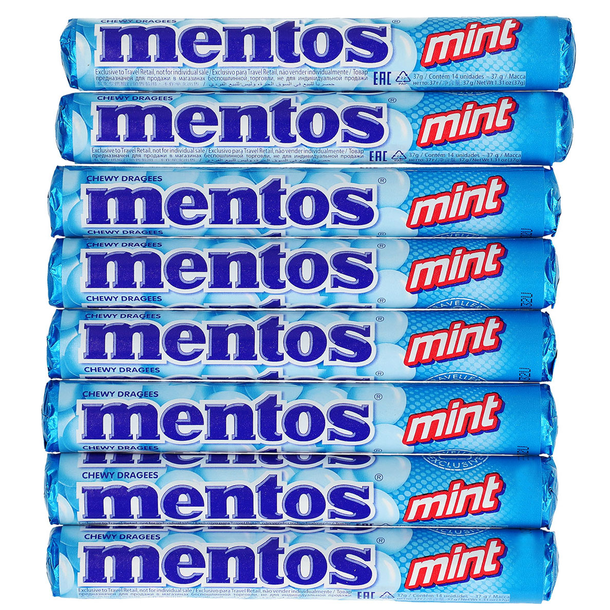 mentos Jumbo-Rolle Mint 8x37g