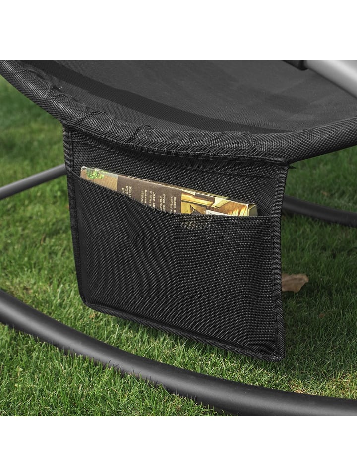 SoBuy Swingliege in Schwarz - (B)150 x (H)63 x (T)87cm günstig kaufen onesize