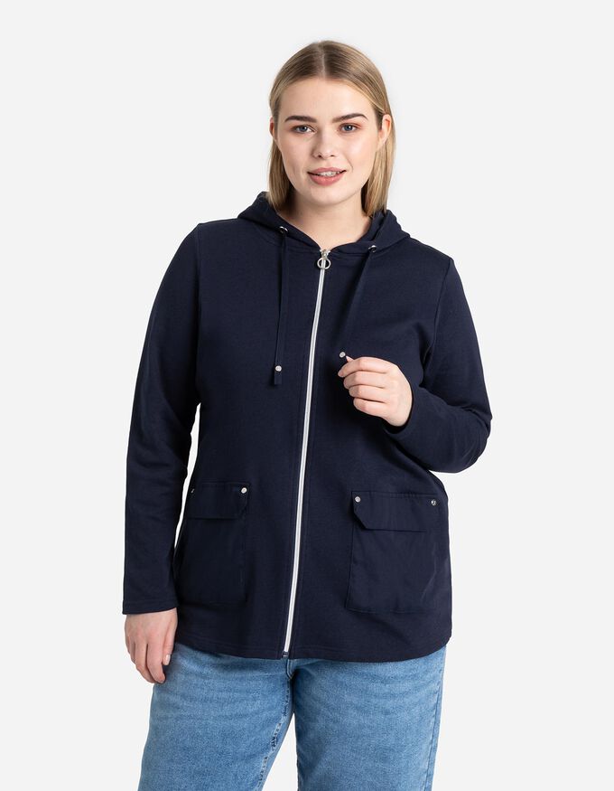 Sweatjacke - Baumwoll-Mix