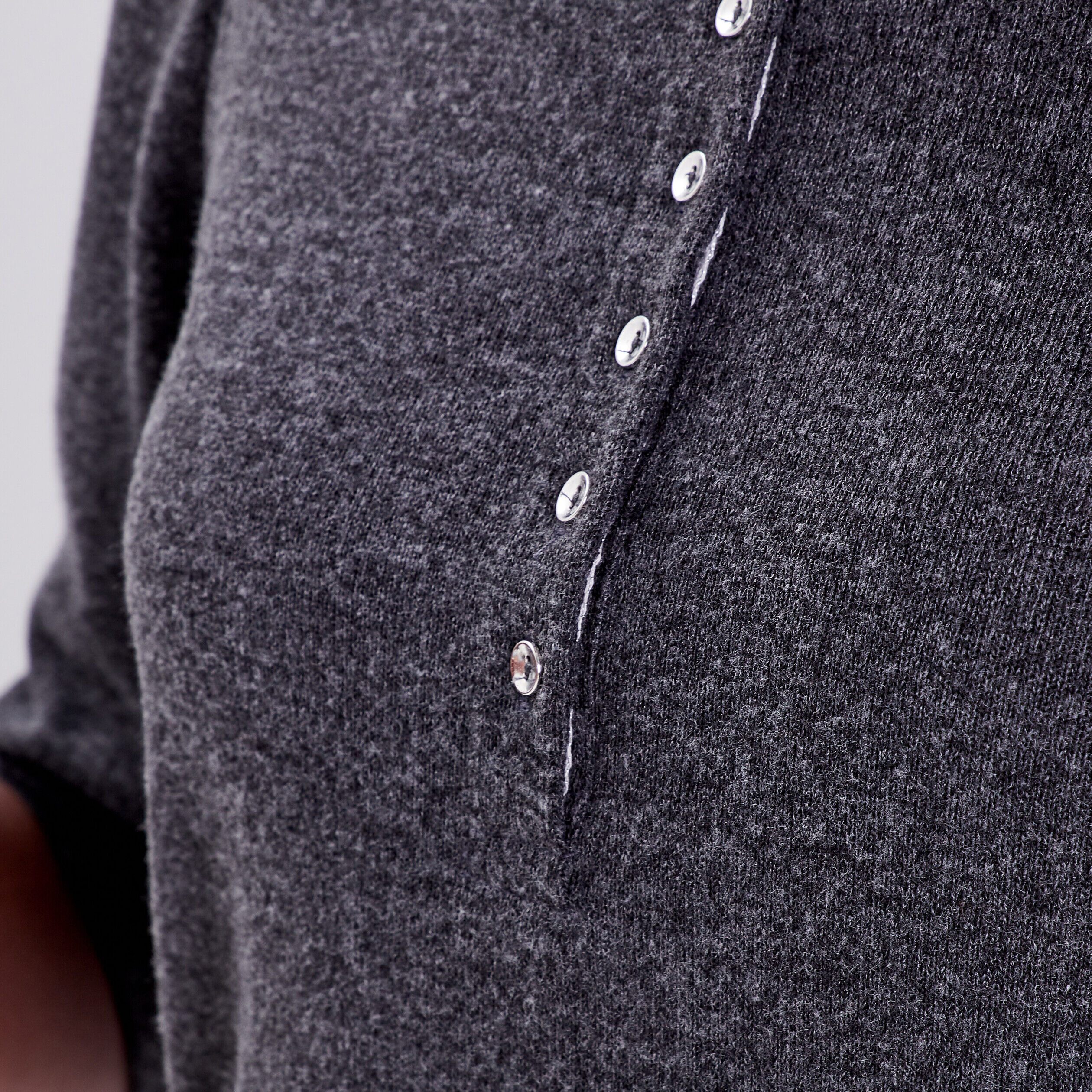 T-shirt manches 3/4 gris foncé femme | Cache Cache