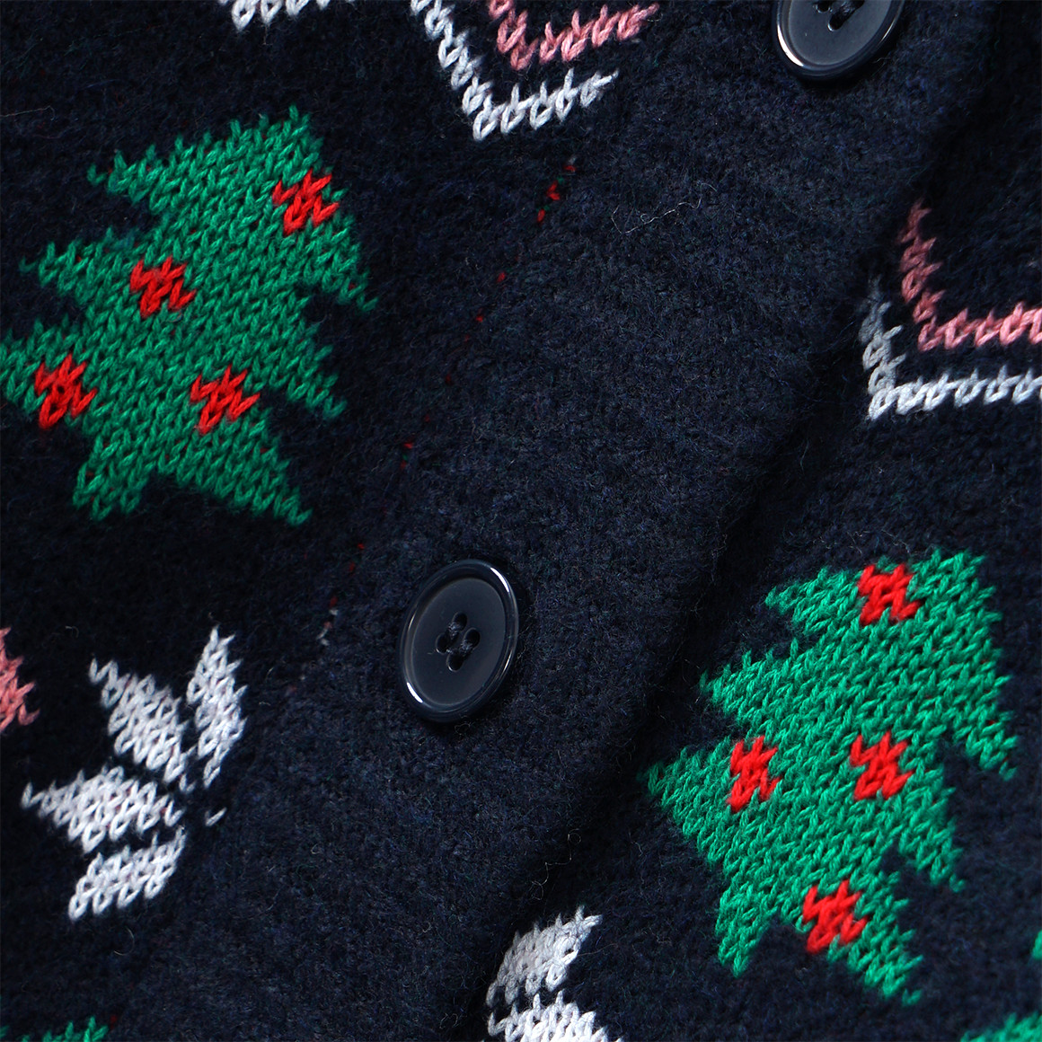 Mädchen Weihnachtsstrickjacke gemustert