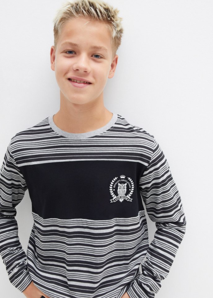 Jungen Langarmshirt mit Streifen