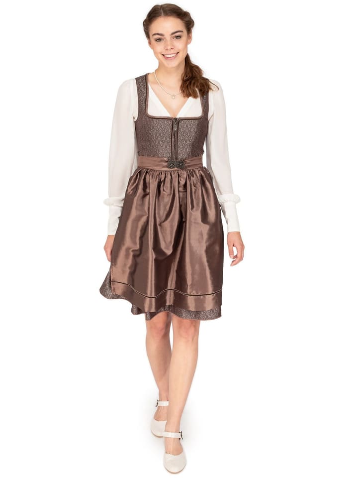 MarJo Midi Dirndl DORMITZ in braun günstig kaufen