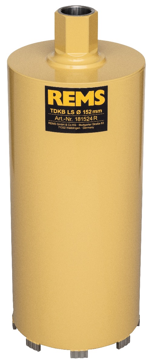 Rems 181524 R TDKB LS 152 × 320 × UNC 1¼ Mașină de găurit cu carotă diamantată Sudată cu laser Uscată pentru tehnica micro-impulsurilor