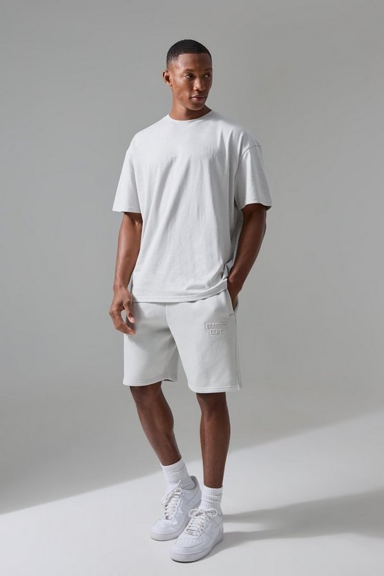 Man Active Oversize T-Shirt mit Training Dept Print