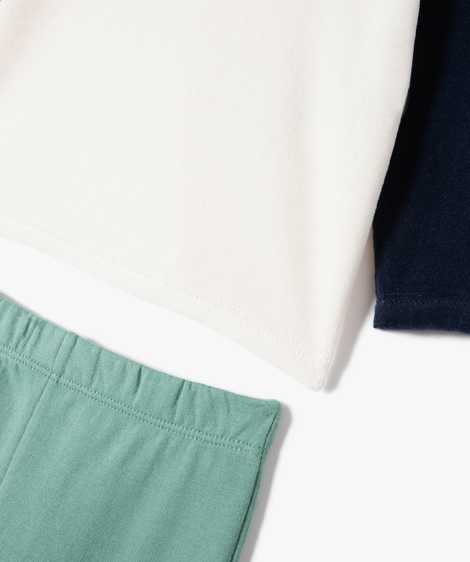 Pyjama 2 pièces bi-matières bébé Garçon ecru | GEMO