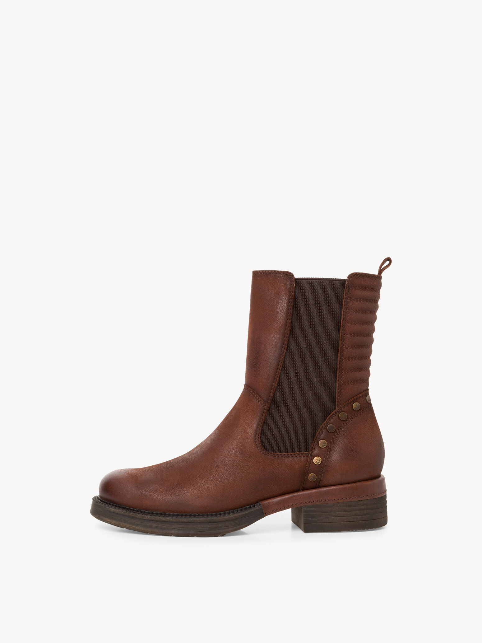 Bottine Chelsea en cuir - marron