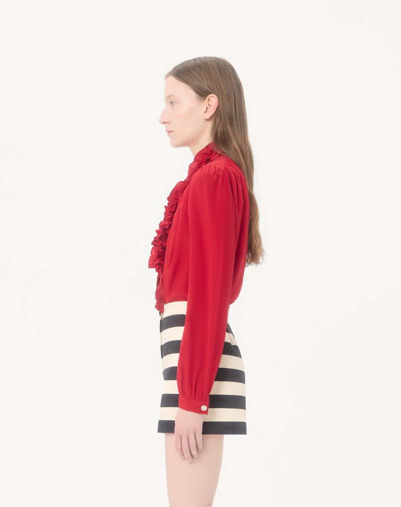 Camisa de crepe de chine