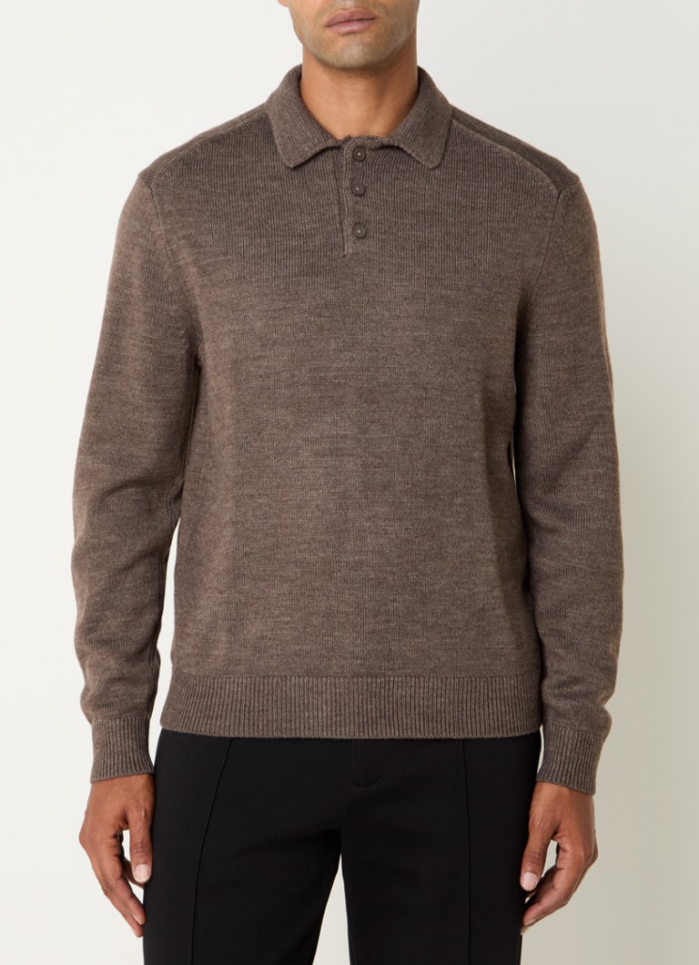 Polo en maille fine Armani Exchange, mélange de laine