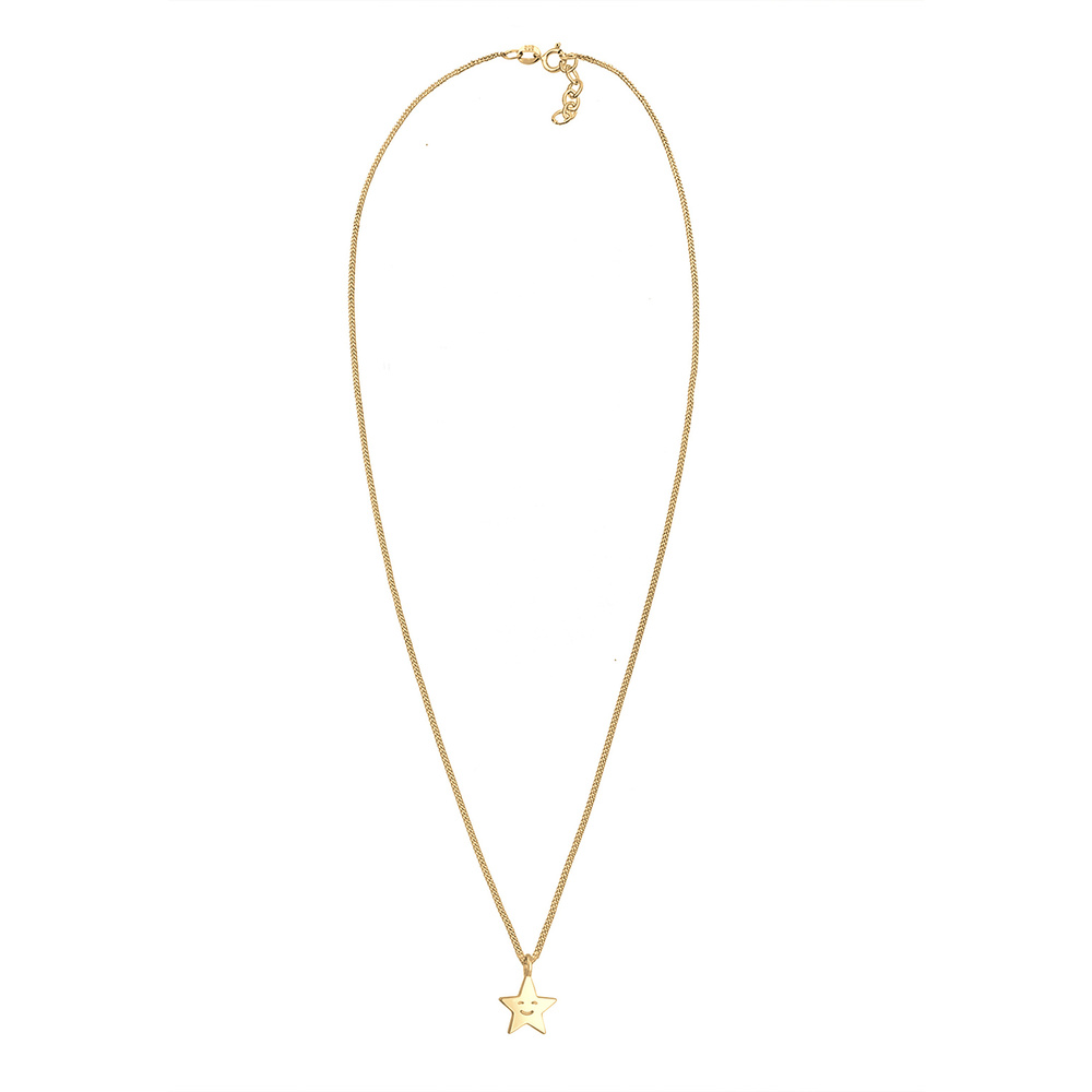 Elli Elli Collier Kinder Astro Stern Gesicht 925er Sterling Silber collier