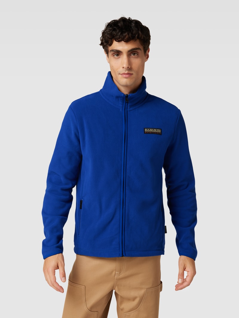 Fleecejacke mit Reißverschlusstaschen Modell 'IAATO' in ozean blau