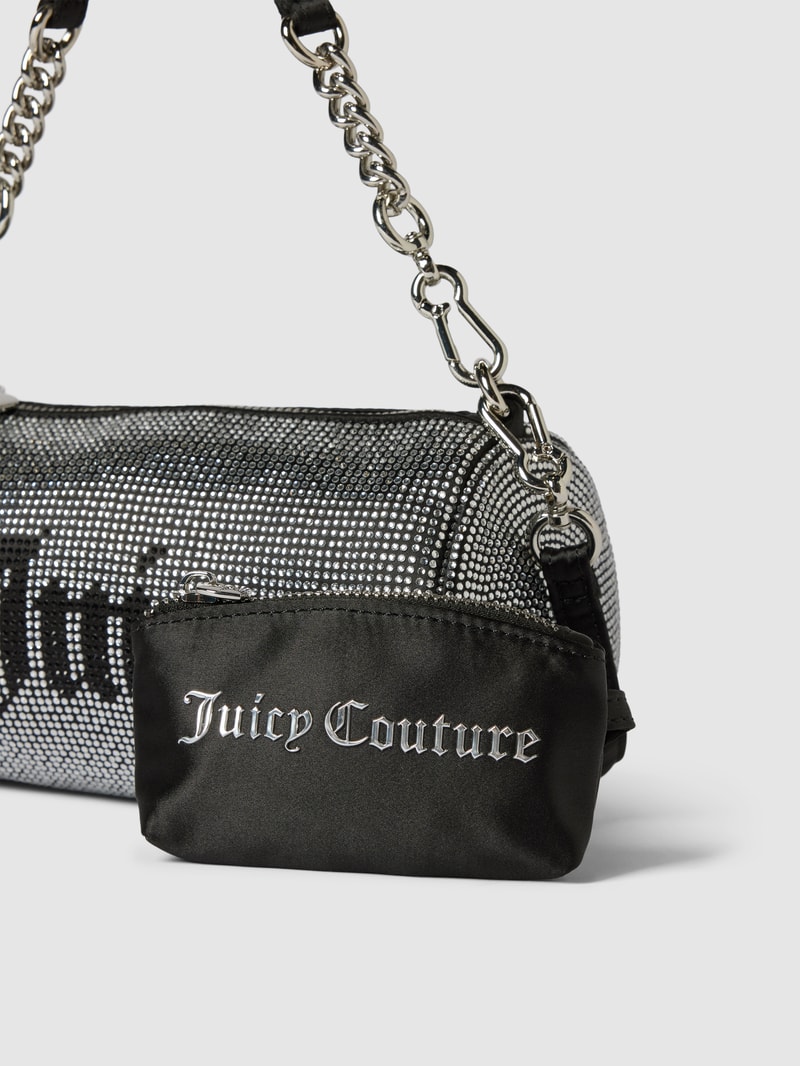 Handtasche mit Allover-Ziersteinbesatz Modell 'HAZEL' in black