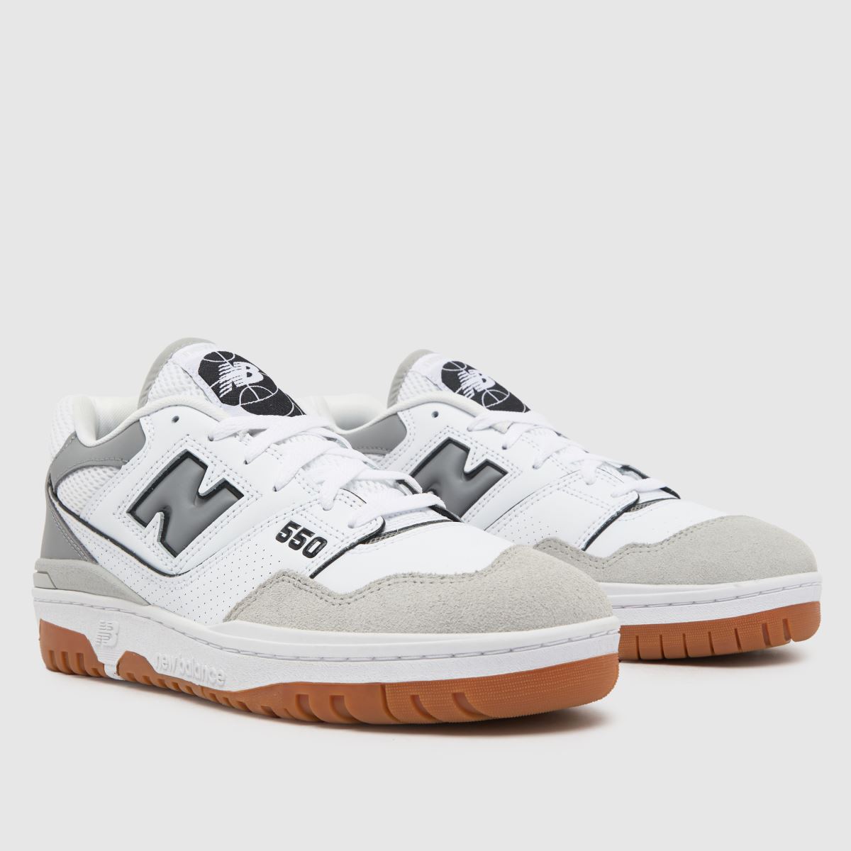 New Balance bb550 träningsskor i vitt och grått