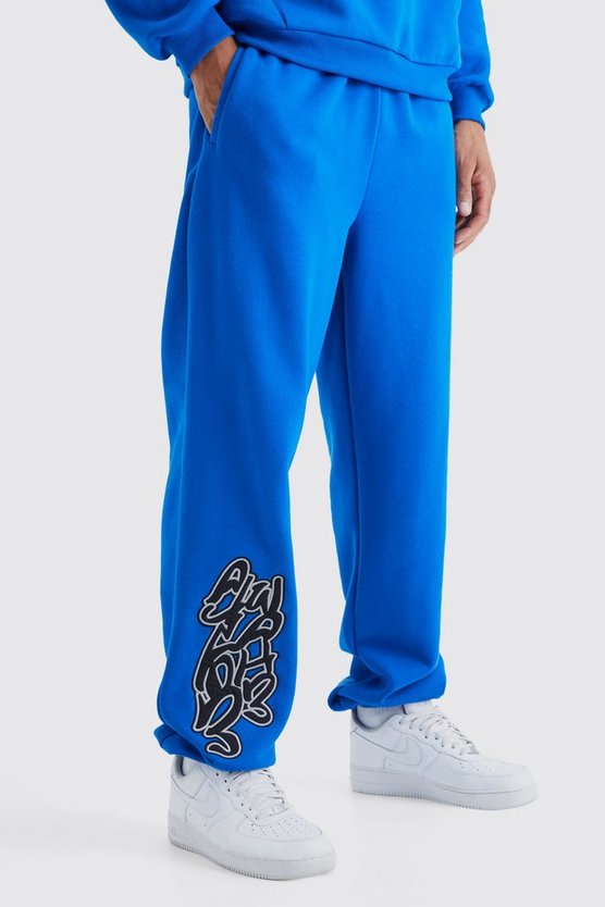 Tall Oversize Jogginghose mit Worldwide Graffiti Print