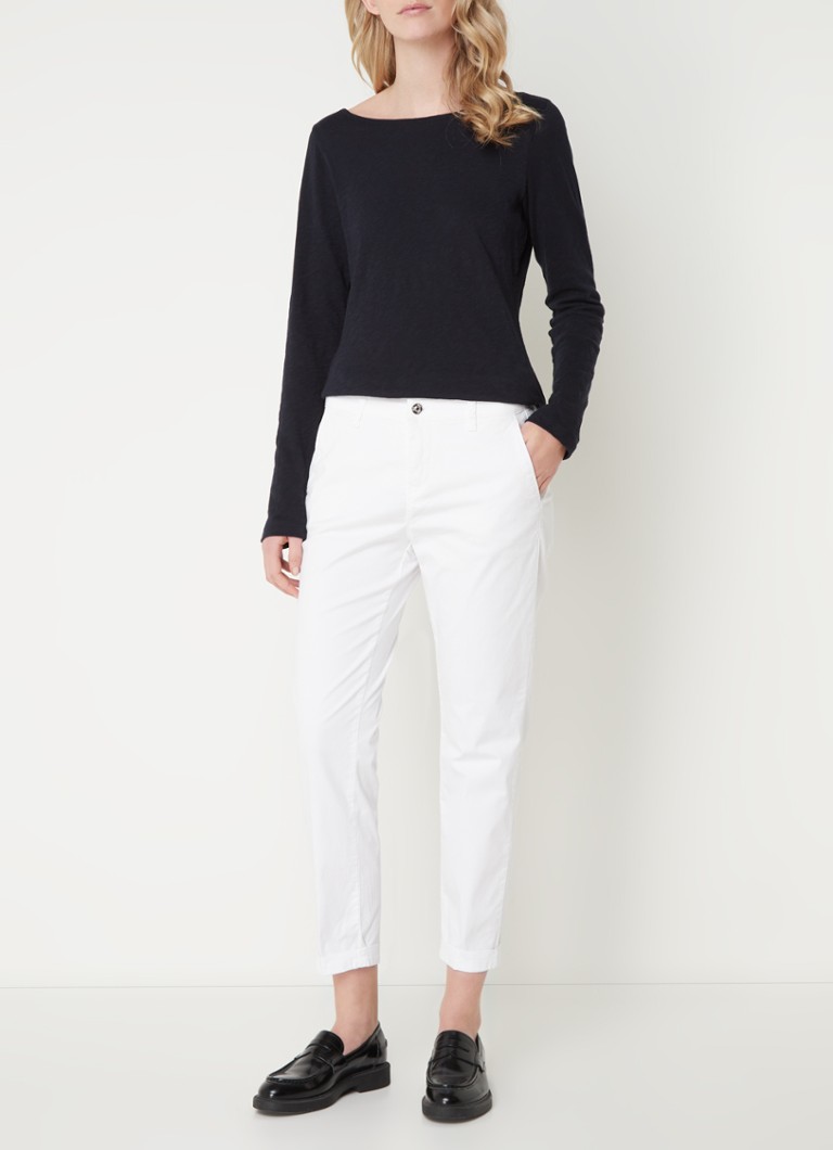 MAC Jeans Mid waist slim fit cropped chino with side pockets and stretch
