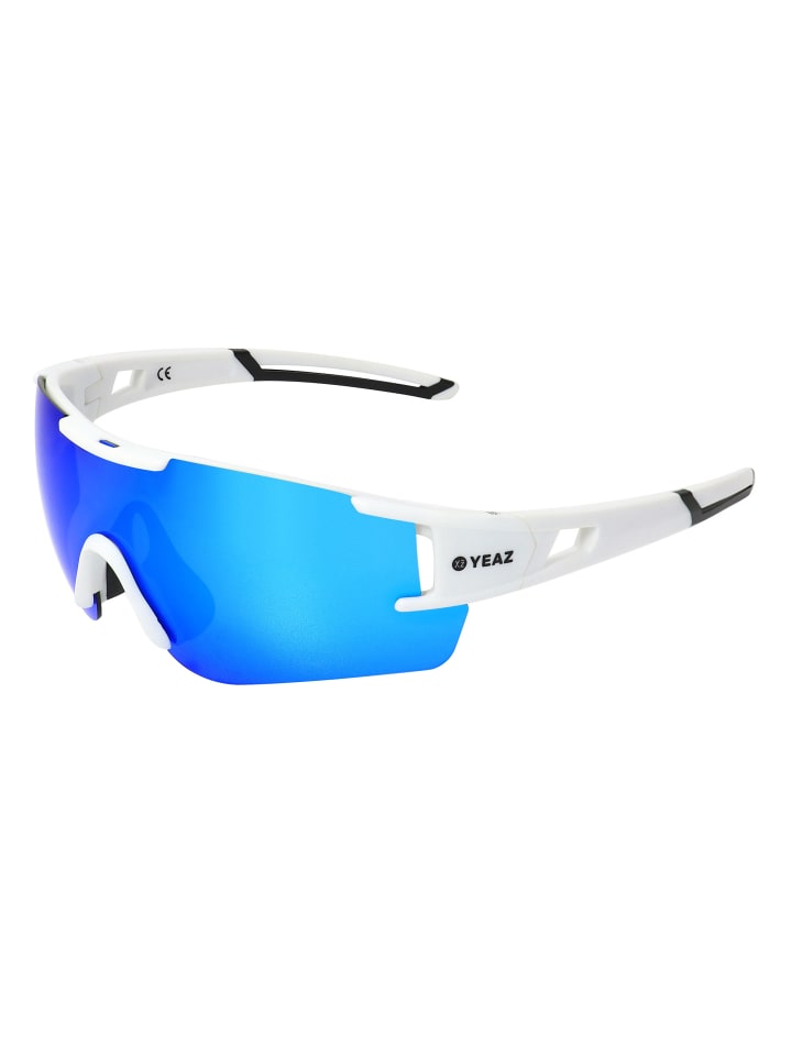 YEAZ SUNBLOW Sport-Sonnenbrille Bright White/Blue in blau günstig kaufen onesize