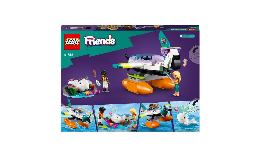 LEGO Friends 41752 Seerettungsflugzeug, Flugzeug-Spielzeug & Mini-Puppen