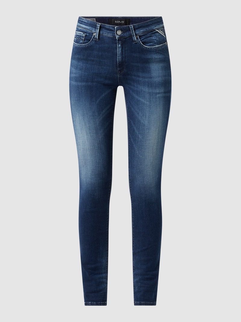 Skinny Fit Jeans mit Stretch-Anteil Modell 'Luzien' - HYPERFLEX in blau
