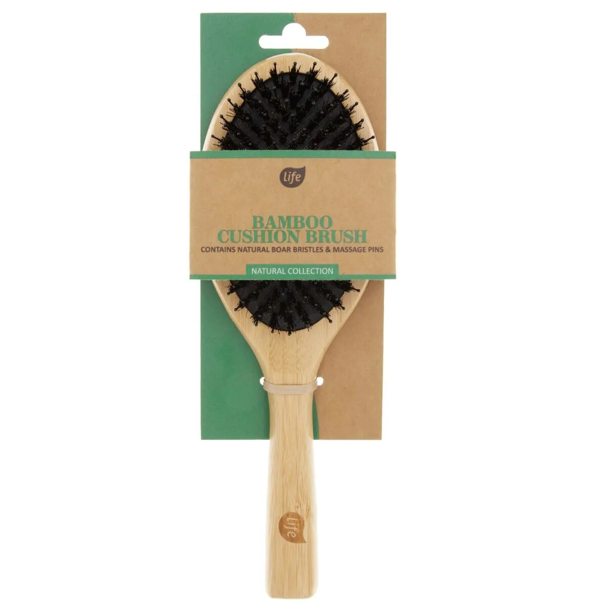 Četka za kosu Life Bamboo ovalna s prirodnim vlaknima