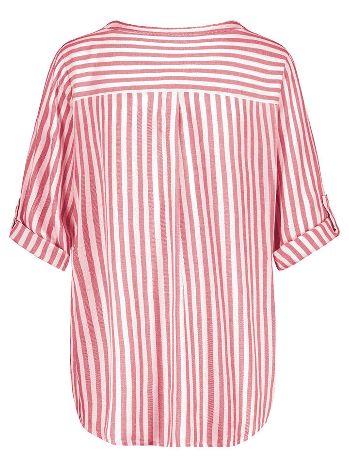 Fresh Made Bluse in Pink/ Weiß günstig kaufen