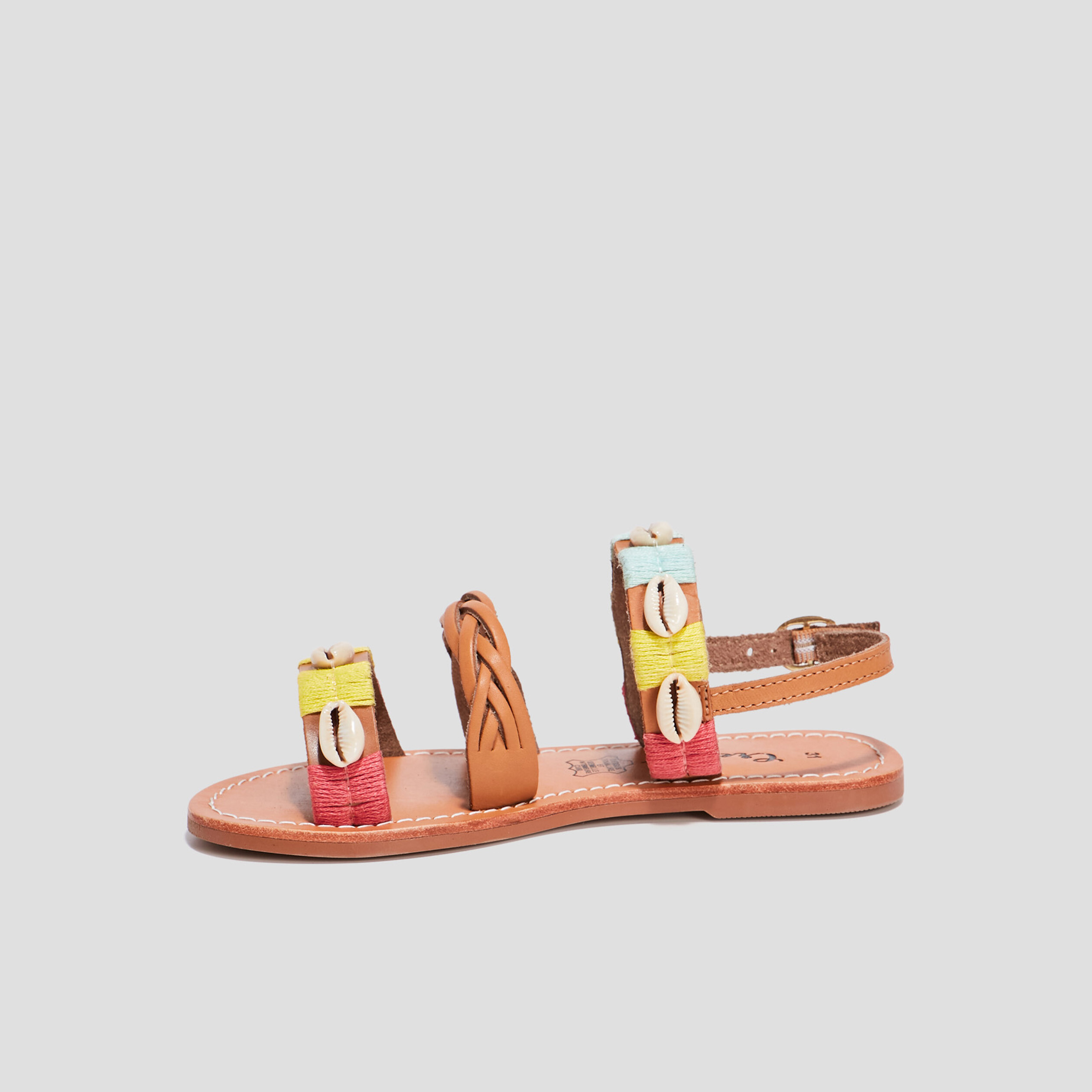 Sandales détails coquillage Creeks camel fille | La Halle