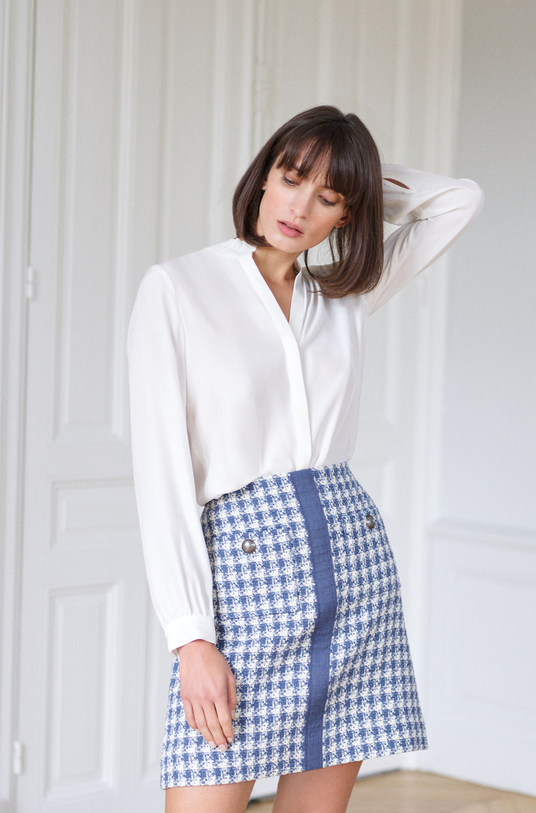 jupe tracy bleu violet femme