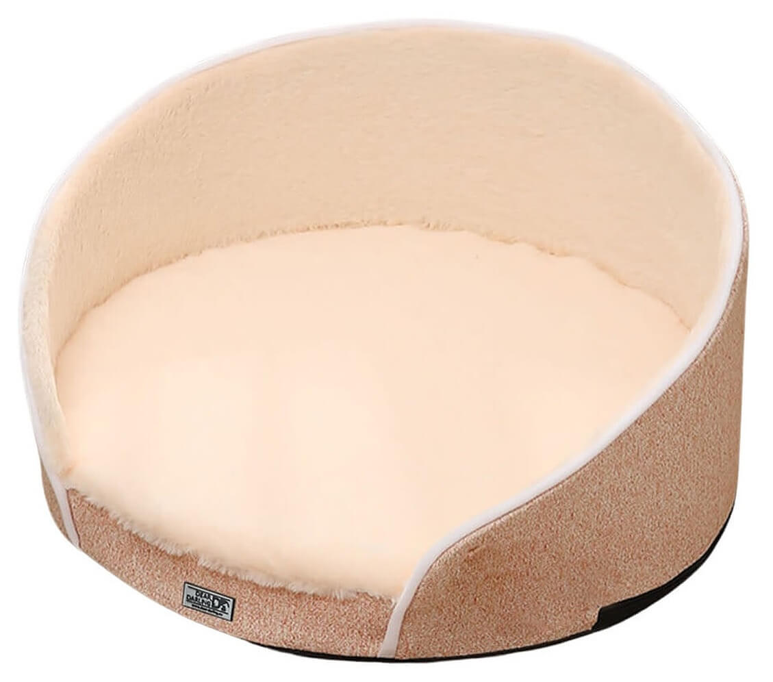 trends4cents DEAR DARLING DD-02APL Orthopädisches Luxus Hundebett Katzenkorb Apricot Gr. L 80x80cm mit Memory Schaum