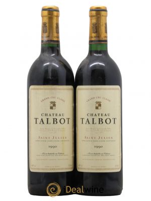 Château Talbot 4ème Grand Cru Classé  1990 - Lot de 2 Bouteilles
