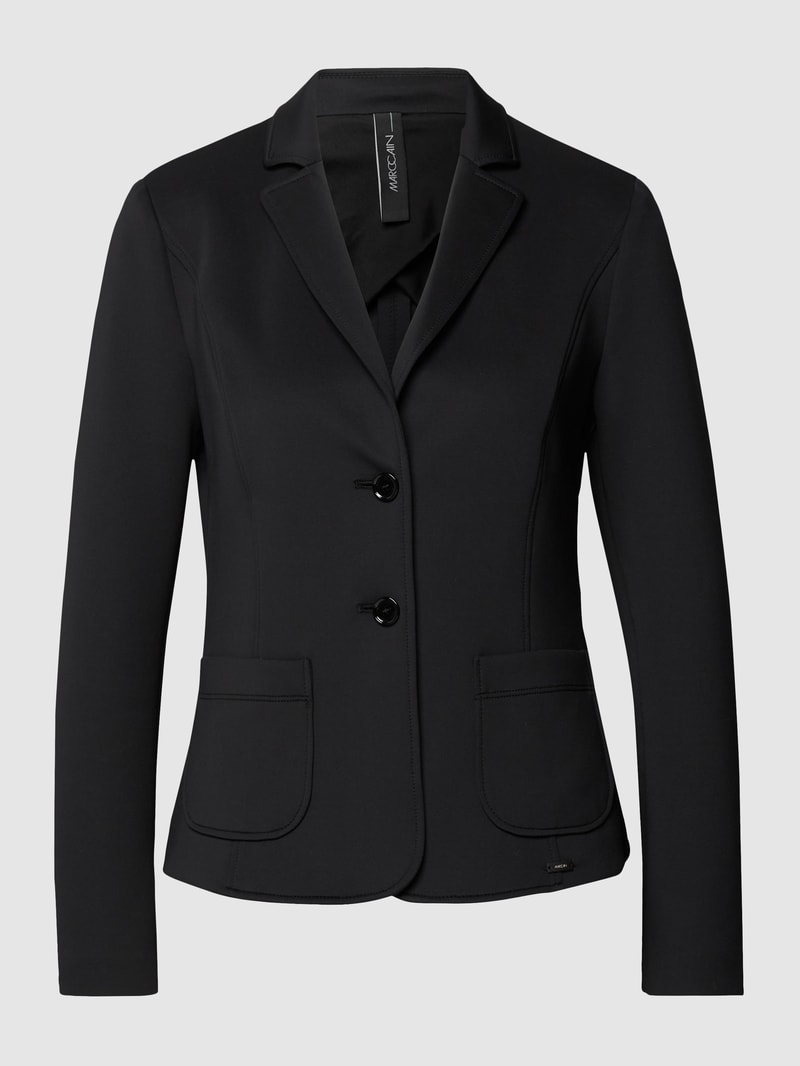 Blazer mit Reverskragen in schwarz