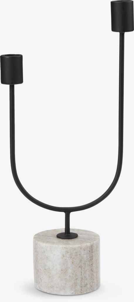 KURT KURT lysestake B15xL7xH33cm svart