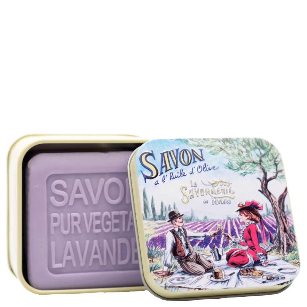 La savonnerie de nyons Savon 100g Lavande et Boîte Métal Pique-Nique Savon