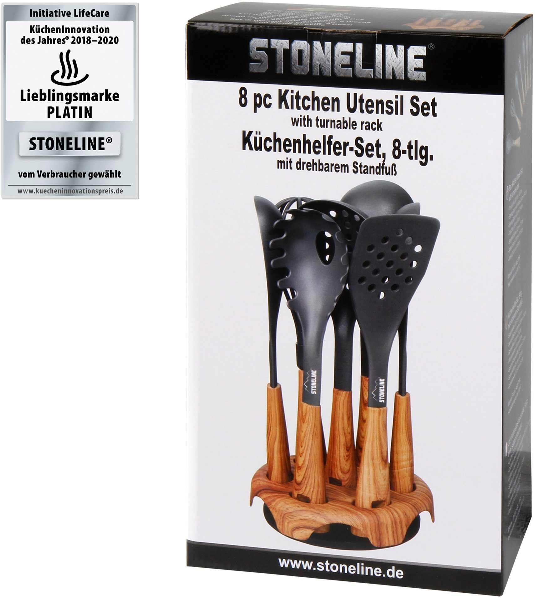 STONELINE Kochbesteck-Set (Set, 8-tlg), mit drehbarem Ständer