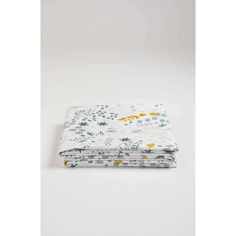 Drap plat 1 personne Coton Bio Yukari 180 x 290 cm