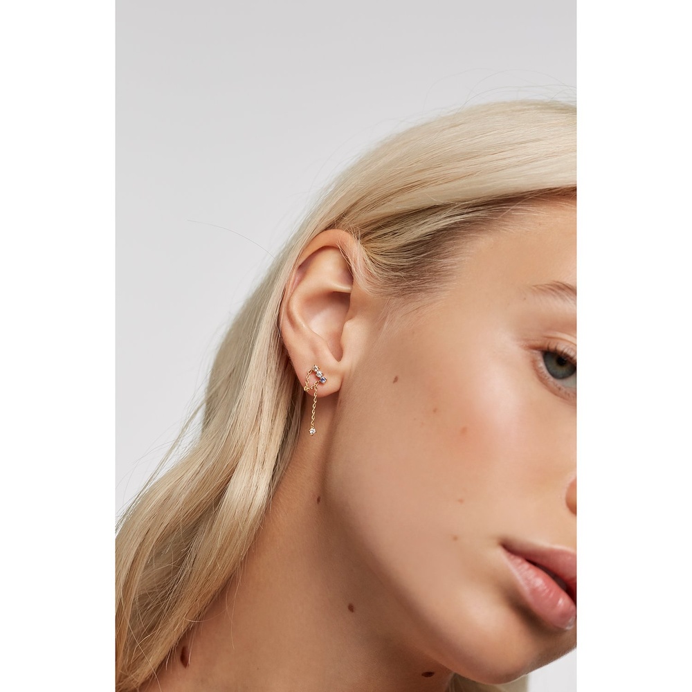 P D Paola Boucles d'oreilles à fermoir à poussette 925 Argent Boucles d'oreilles