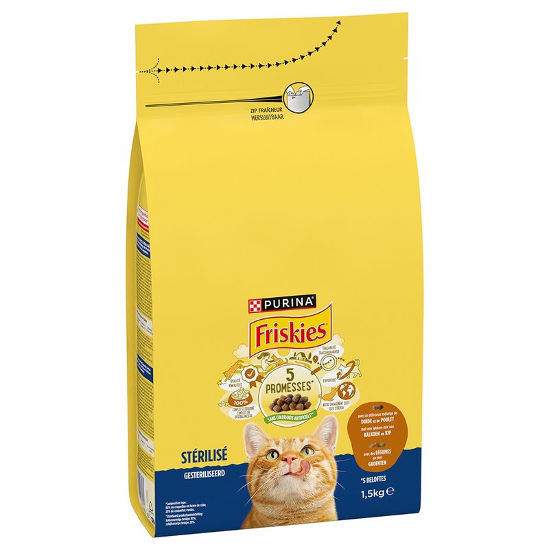 PURINA Friskies Sterilized Katze mit Truthahn, Huhn und Gemüse | bitiba